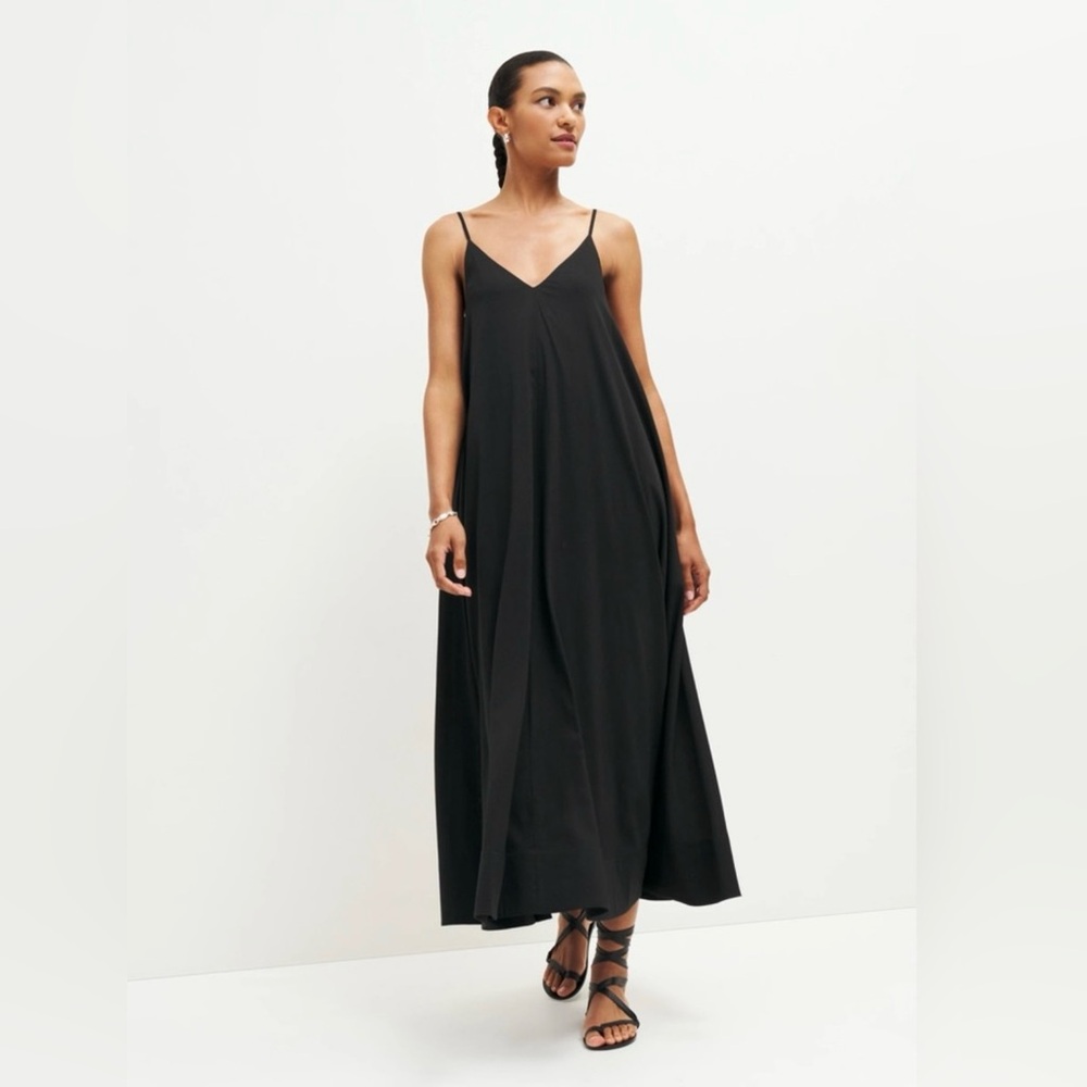 NWOT Reformation Black Spaghetti Strap Maxi Dress